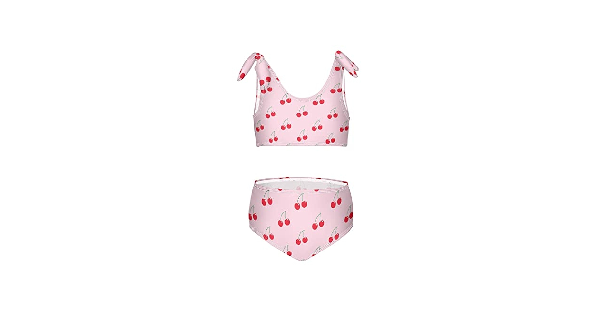 Amazon.com: YYZZH Pink Cherry Pattern Girls Bikini Sets 2